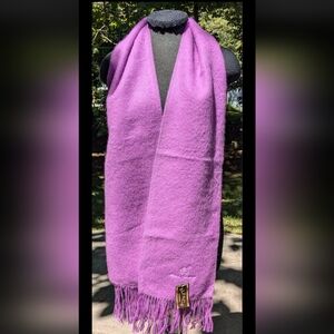 Luxury Alpaca Camargo Wool Scarf : Purple (NWT)
